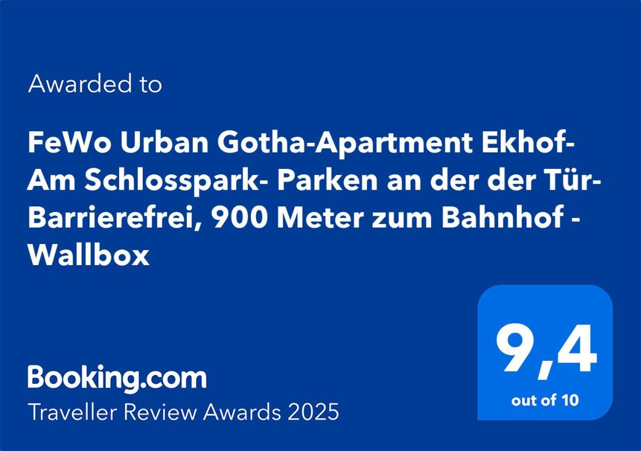 Fewo Urban Gotha-Apartment Ekhof- Am Schlosspark- Parken An Der Der Tuer- Barrierefrei, 900 Meter Zum Bahnhof - Wallbox Luaran gambar